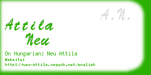 attila neu business card